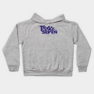 Throwback Purple Track Seven Band Logo Kids Hoodie